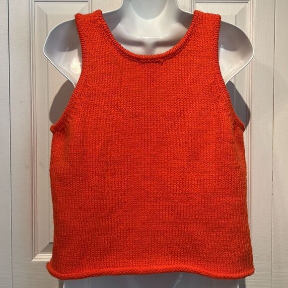 H&M Orange Knit Sleeveless Top Size M - Picture 5 of 10